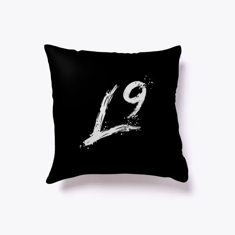 L9 Pillow (Black With White Logo)